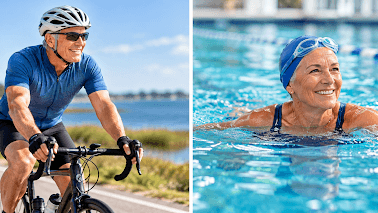 Swimming and Biking